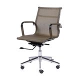 Cadeira Boxbit Eames Office Baixa Base Em Rodízio Cobre
