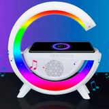 Luminaria Led Rgb Speaker Wireless 3 Em 1 Carregador Sem Fio