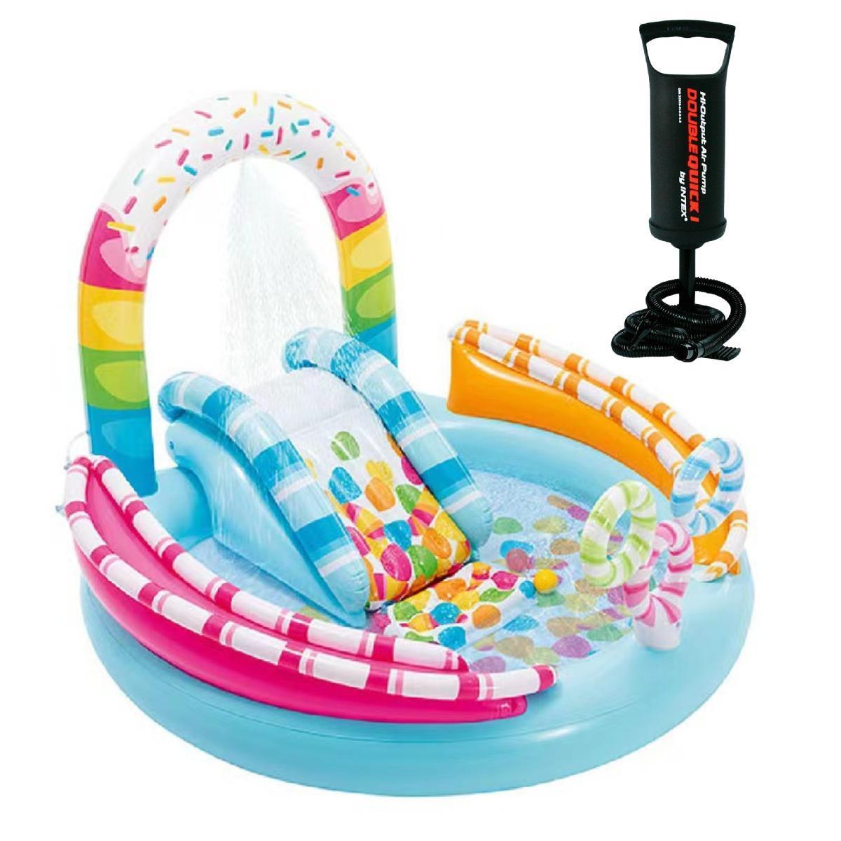 Piscina Inflavel Candy Infantil Mais Bomba De Ar Manual 29cm