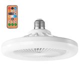 Lâmpada Led Com Ventilador De Teto Controle Remoto Ajustável