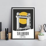 Quadro Elevador Lacerda - Salvador 33x24cm - Com Vidro