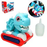 Dinossauro T-rex Trator Robo Led Toca Musica