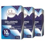 Kit Com 3und Colágeno Hidrolisado 100% Puro Qvita 100g