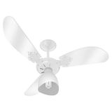 Ventilador De Teto New Cristal Light Branco 3 Vel 110v