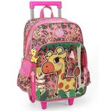 Mochila De Rodinhas Sem Alça Luxcel Up4you Girafa Pink