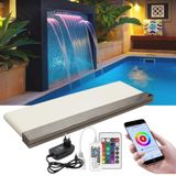 Cascata Piscina 100cm Embutir Iluminação Led Rgb E