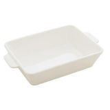 Travessa Porcelana Refratário 23,5x15,5cm Com Alça Branco