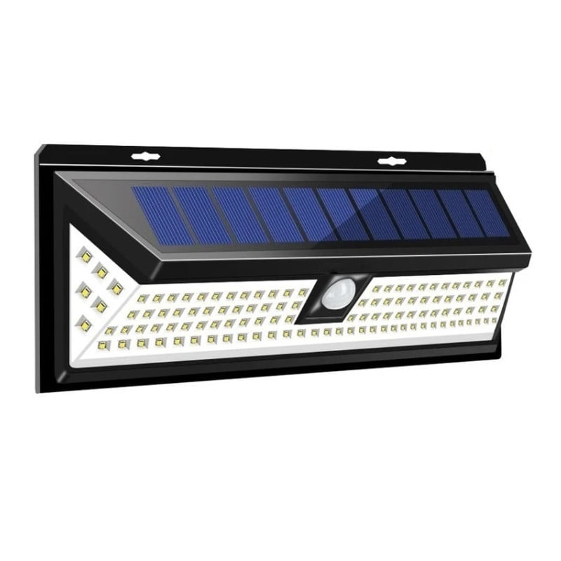 Refletor Solar Externo 120led Com Sensor De Movimento Ip65