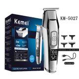 Máquina De Cortar Cabelo Kemei Km-5027 Professional Barber Com 3 Limit Co