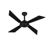 Ventilador Teto Preto Tech 4 Pás Potente Varanda Ventax 110v