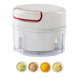 Mini Multiprocessador Triturador Manual 2 Lâminas Inox Alho