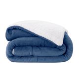 Coberdrom Dupla Face Casal/queen 2,20 X 2,40 Sherpa Marinho