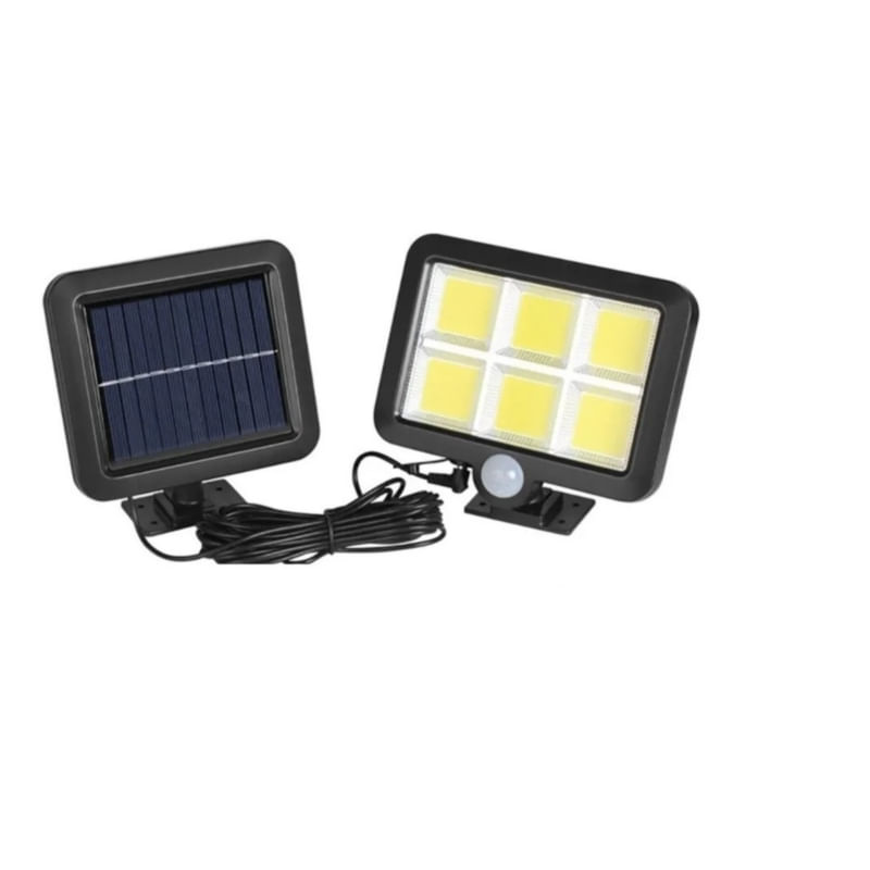 Refletor Led Solar Externo 250w 260lm Com Sensor De Movimento