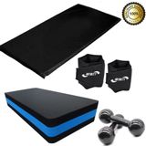 Kit Aeróbico Step+caneleira De 3kg +halter De 2kg+colchonete