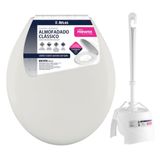 Assento Sanitário Almofadado +escova Sanitária Redonda Vaso