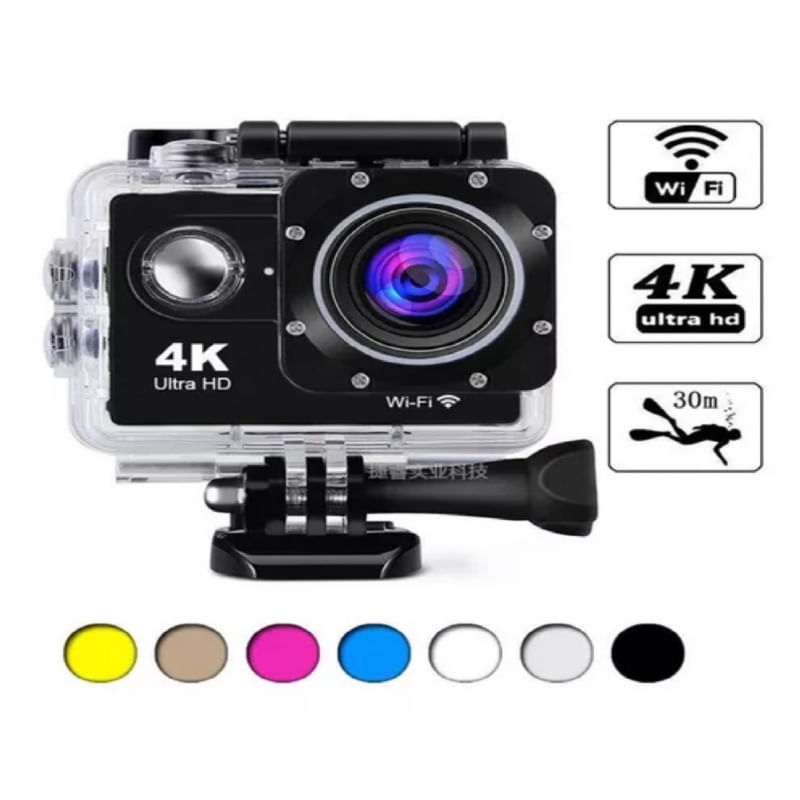 Câmera De Ação Gopro 4k Sports Full Hd Wifi Resistente À Água