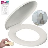 Assento Vaso Oval Almofadado + Parafusos Assento Sanitário