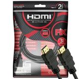 Cabo Hdmi Gold 2 Mts 2.0 4k 2.0 Full Hd 3d Tv Lcd Ps3 Xbox