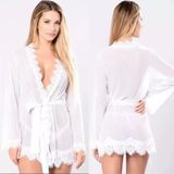 Vestido Renda Lingerie Elashopp Gg Branco