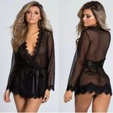 Vestido Renda Lingerie Elashopp M Preto