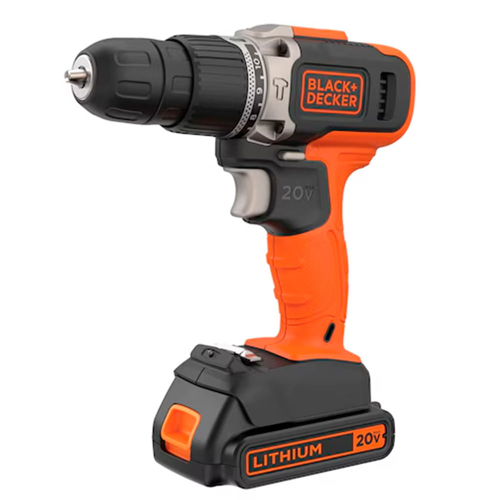 Parafusadeira E Furadeira De Impacto Black + Decker Bivolt 20v Recarregável Laranja - Bcd704c1-br