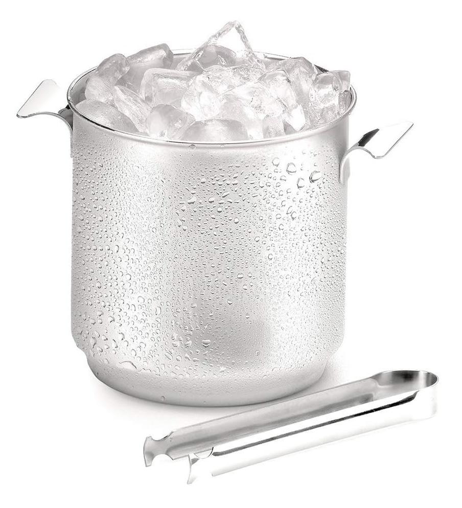 Balde De Gelo Inox 2 Litros Com Pegador Bar Festa Casa Drink