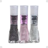 Kit Esmalte Dailus Babado E Gliteria Com 3 8ml