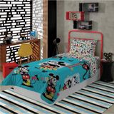 Edredom Dupla Face Microfibra Solteiro Mickey 140x210m