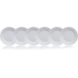 Conjunto Pratos Rasos 06 peças Tassel - Germer - Branco