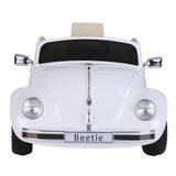 Carrinho Elétrico Fusca Beetle 12v Branco Controle Remoto