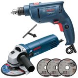 Lixadeira 4.1/2 670w E Furadeira 3/8 450w Bosch Original 110v