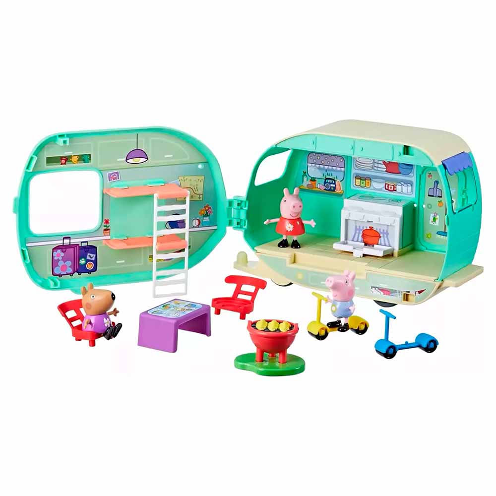 Conjunto Cenario E Figuras Peppa Pig Trailer Hasbro