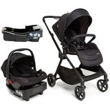 Carrinho Bebê Safety 1st Magnific 3 Em 1 Berço Passeio Bebê Conforto Travel System Trio 0-13 Kg Preto Base Carro