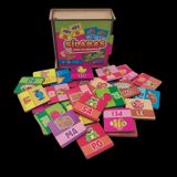 Jogo Da Memória Das Sílabas 30 Pçs Madeira Cx Com Tampa