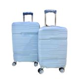 Conjunto Mala 23kg+mala 10kg Polipropileno Inquebrável Azul