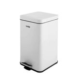 Lixeira Retangular 20l Inox Branca Vonder