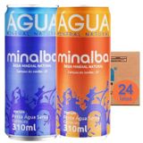 Agua Mineral 12un Sem Gás E 12un Com Gás Minalba Lata 310ml