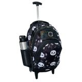 Mochila Bolsa Feminina Escolar De Rodinhas Panda Juvenil