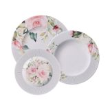 Jogo De Pratos Tramontina Ornatta Em Porcelana Decorada 12 Peças - 96589/049