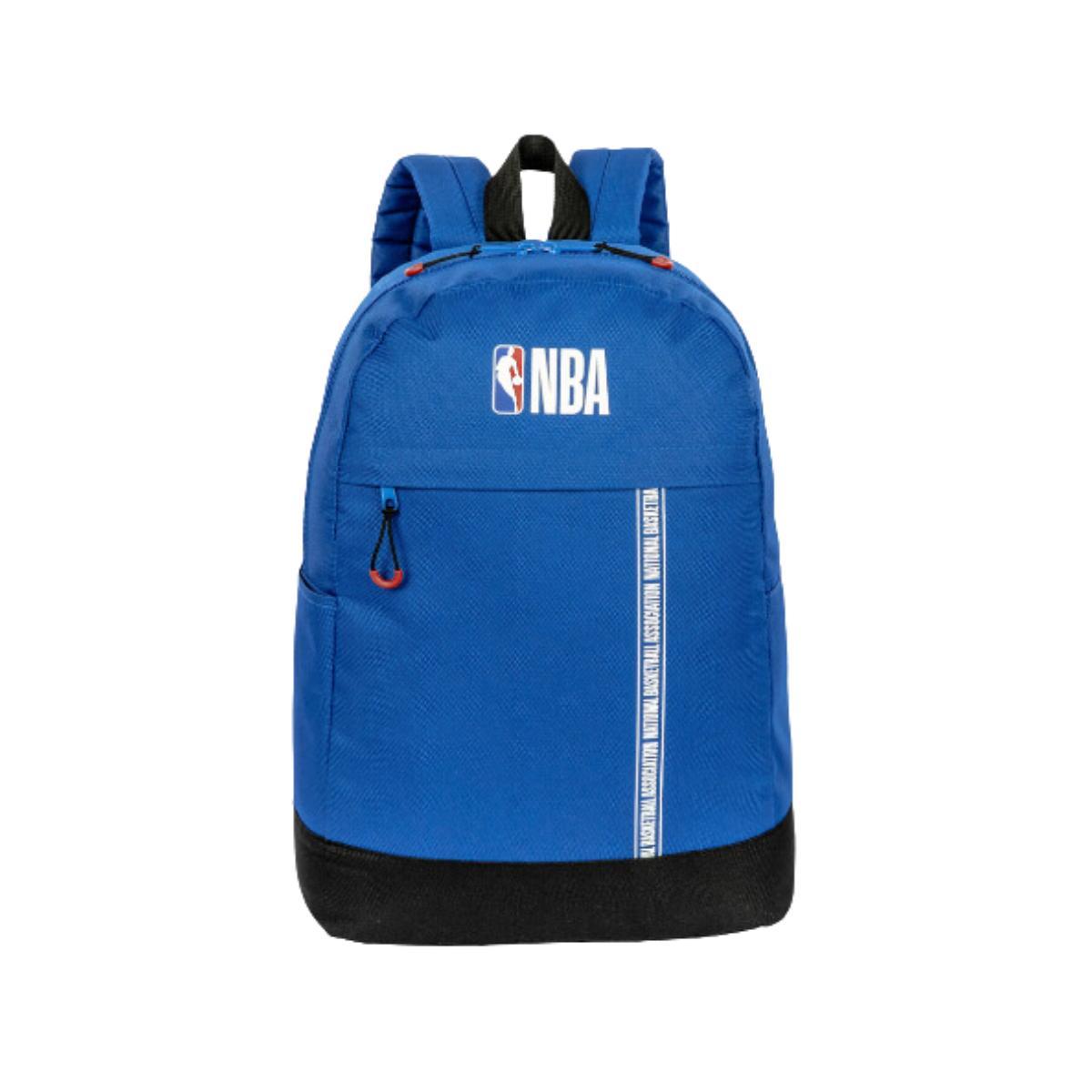 Mochila Grande Nba Basics Azul 43x30x15cm Poliéster