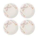 Jogo De Pratos Raso Kit 4pcs Cerâmica 26cm Oxford Jardim