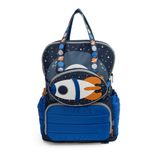 Mochila Com Pochete-lancheira Mait Astronauta Azul Marinho