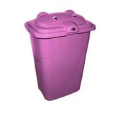 Cesto De Roupas Multiuso Infantil Com Tampa De Ursinho Rosa