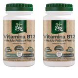 Kit 2 Vitamina B12+ácido Fólico+ferro(produto Vegano)60 Cáps