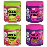 Kit Gelatina Salon Line Kids Melancia + Uva 550g Com 4