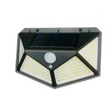 Luminaria Solar 100 Leds Com Sensor Jardim Prova D&#39;água