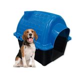 Casinha Pet Raças Médias N4 Iglu Para Cachorro Azul