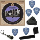 Cordas D&#39;addario Violão Clássico Extra Hard Ej44 + Kit Iz1