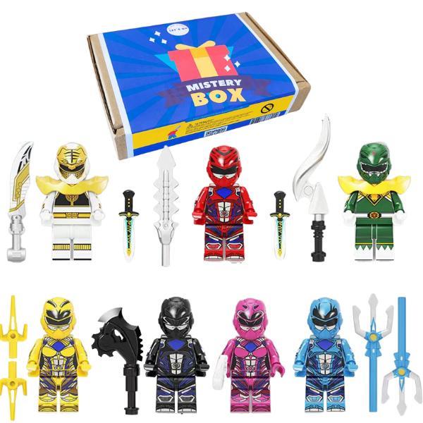 Brinquedo Power Ranger Let&#39;s Go 7 Bonecos Lego 94 Peças