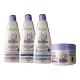 Kit Infantil Cachinhos Arvensis Crespos Crespissimos4 Itens